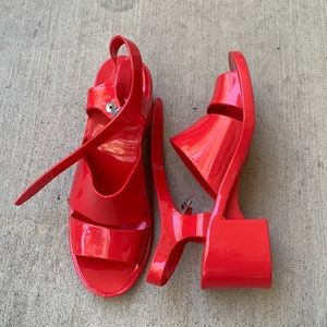 American Apparel pvc jelly sandal red new!
